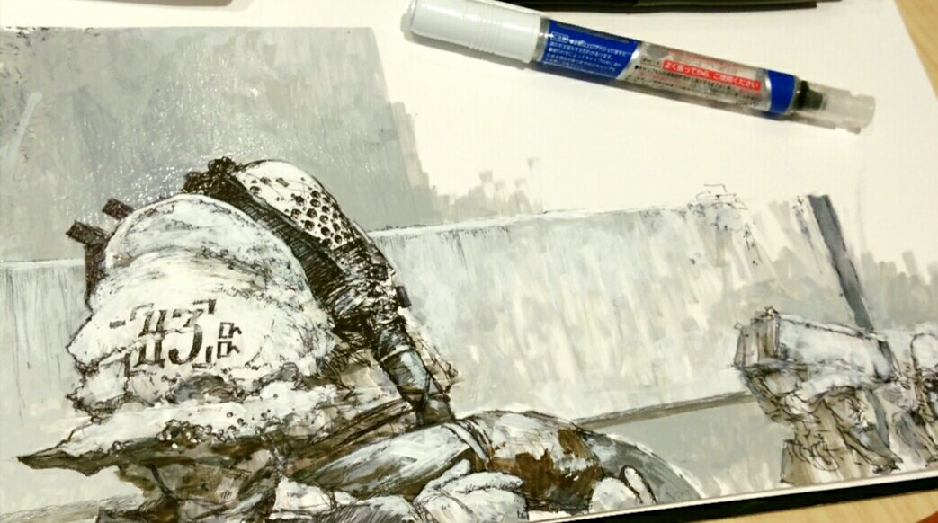 Analog drawing stuff for Acid Bufferzone.