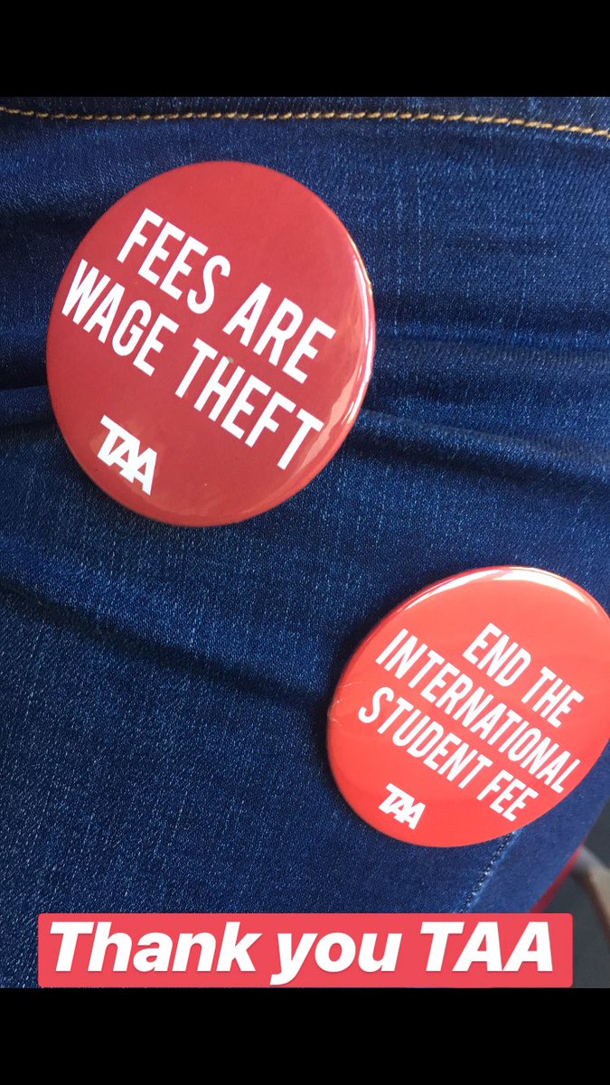 chiarapack's tweet photo. To all the hardworking members of the @TAA_Madison who organized the sit-in today: THANK YOU. You all work so hard for the rights of grad workers and we donโt thank you enough. So proud to be a member. So grateful for all of you #TAASitIn #FeesAreWageTheftUW #UWGradLabor https://t.co/Qgg9LYuyfc