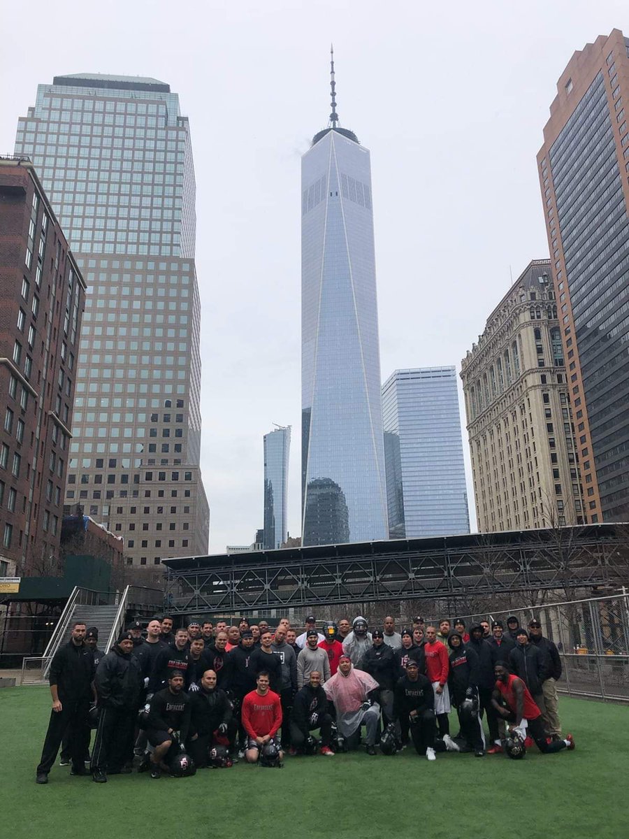 SD_Enforcers's tweet photo. The Enforcers are in New York City for their final preparations for tomorrow's showdown with the @BoldestFootball. 2pm EST kickoff at Flushing Memorial Field https://t.co/me8VQPSvd8
