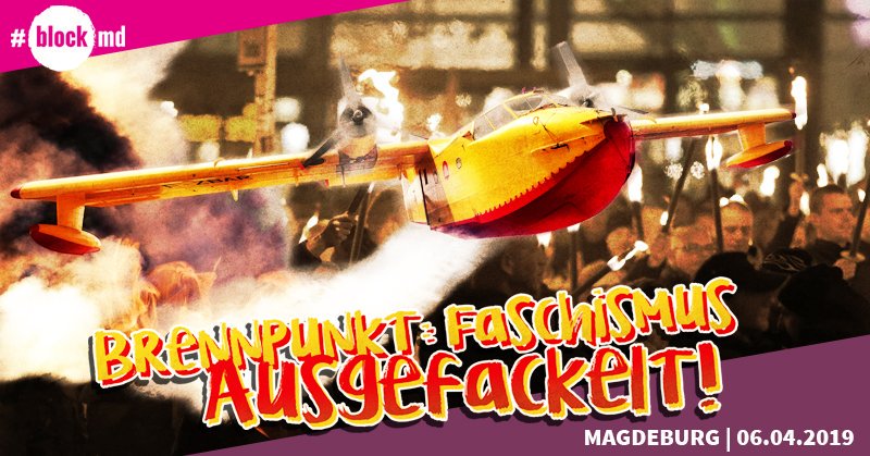 eklat_ms's tweet photo. Morgen planen Faschos mal wieder einen Fackelmarsch in Magdeburg. Unterstützt die Genoss*innen von @blockmd2019 die unter dem Motto #ausgefackelt zu Protesten aufrufen.
#blockmd #nonazis #ANTIFA https://t.co/gRVeIizEgh