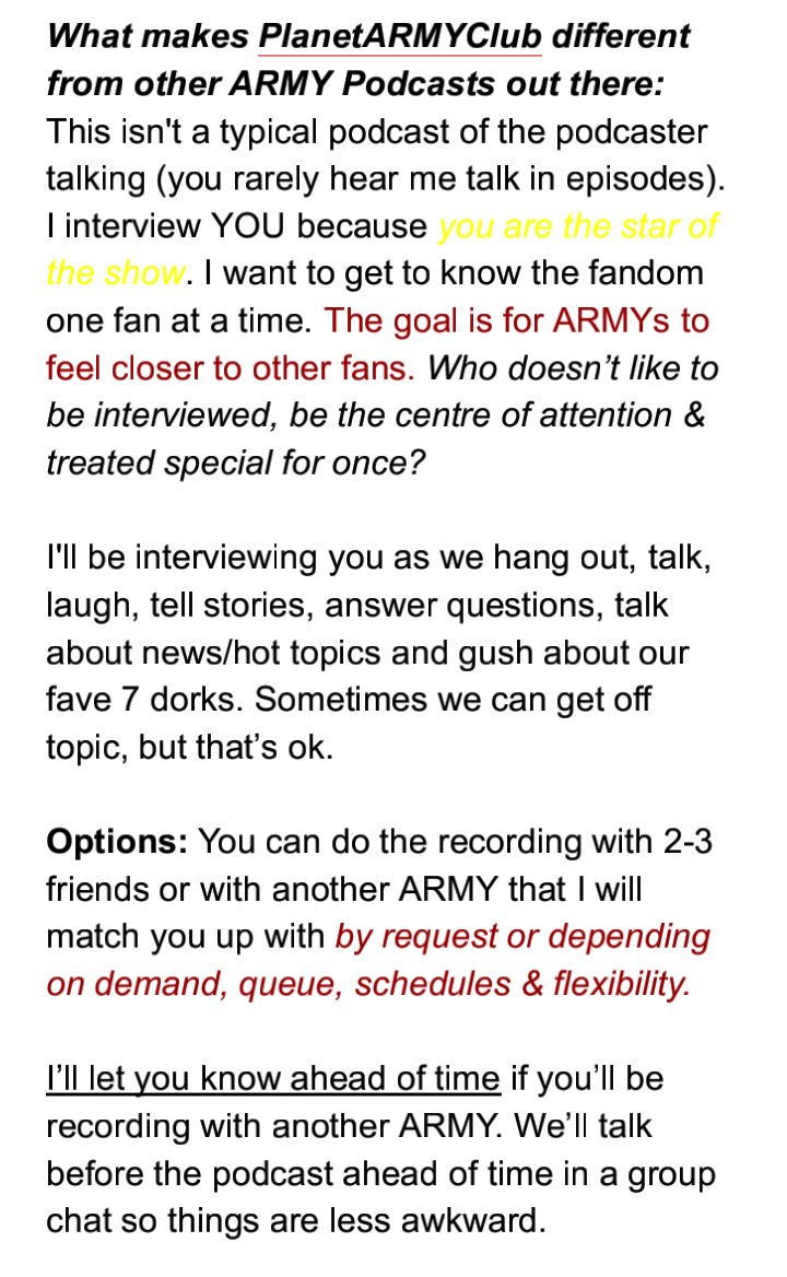 PlanetARMYClub's tweet photo. Return from hiatus: 
Updates, new information &amp; FAQs. 
#BTS #ARMY #BTSxARMY #podcast #podcasting #faq #Anchor #itunes #PlanetARMYClub #PAC #PlanetARMYClubPodcast #update https://t.co/LvvZQQD7RY