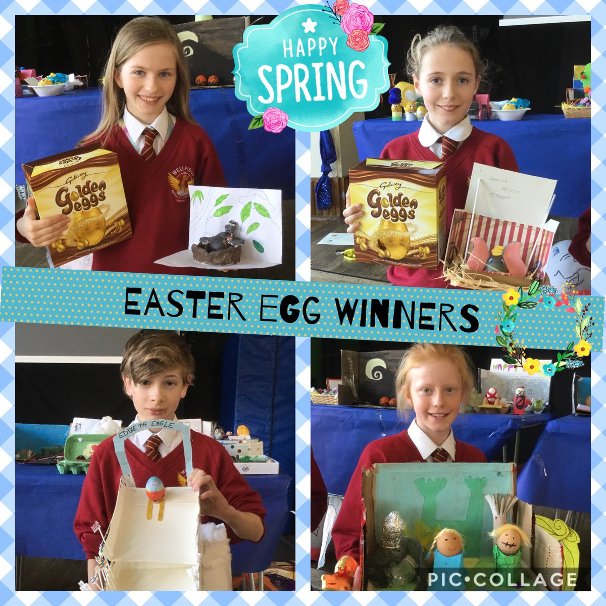 WellfieldMiddle's tweet photo. Thank you to everyone who entered our annual decorate an egg competition. Always so many fantastic ideas and clearly time and effort spent on them. Pupils and staff all took part in an online vote and here are your winners and runners up. Well done 👏🏽👏🏽#WMSArt #WMSPTA https://t.co/qd543PPy4n