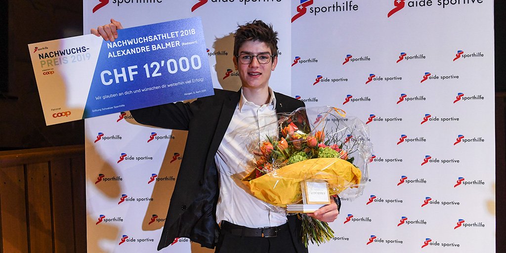 Alexandre Balmer, champion du monde et d'Europe des juniors en VTT est le Meilleur espoir suisse masculin 2018. Sur la route aussi, ce Neuchâtelois a remporté des succès remarquables. Chaleureuses félicitations ! 👏 
#MeilleurEspoir #Aidesportive