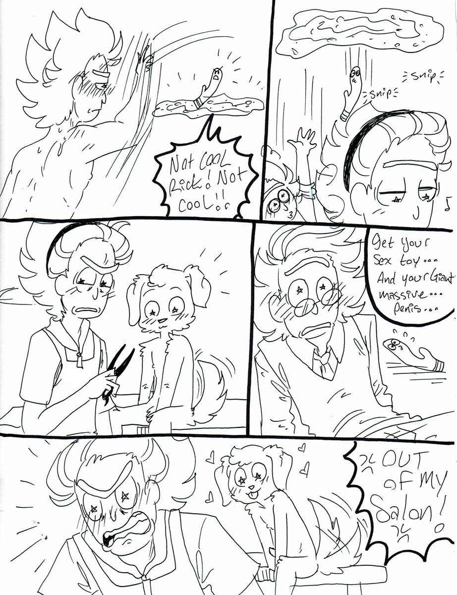 KowaiSnail's tweet photo. #WeNeedABiggerRick #nsfw #BDRick #VibratorRick #GroomerRick #DogMorty 
Story by @lostwiginity
The End https://t.co/AJfB1ejT5k