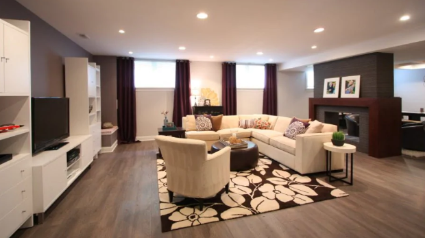 RenoSelectCA's tweet photo. Transitional open concept basement renovation featuring composite maple flooring and cozy free standing corian stone finished fireplace
#renoselect #basement #basementdesign #transitional #basementremodel #interiordesign https://t.co/PngOtLXftQ