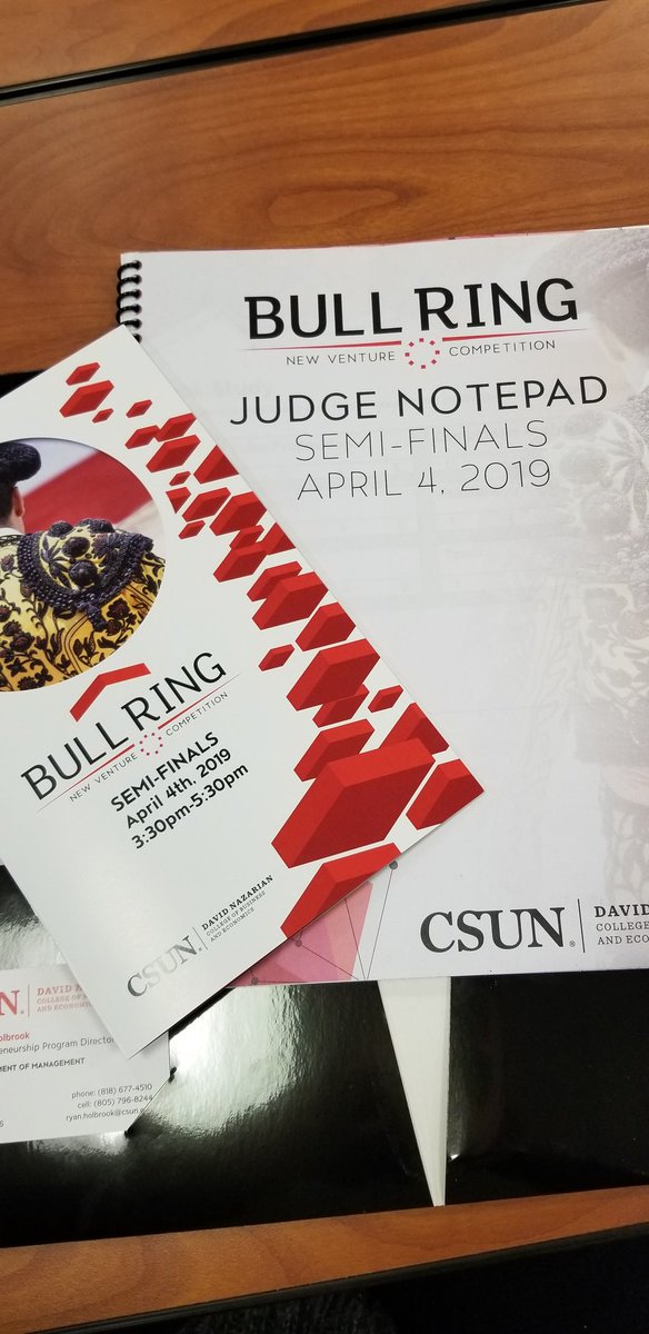 ronettekite's tweet photo. Amazing day yesterday being a judge at the #CSUN BullRing New Venture Competition.  Some amazing companies/ideas....impressive founders!  Look out #SiliconBeach!  #Startups @csunorthridge @GetCountsy https://t.co/P1w3wZouL1