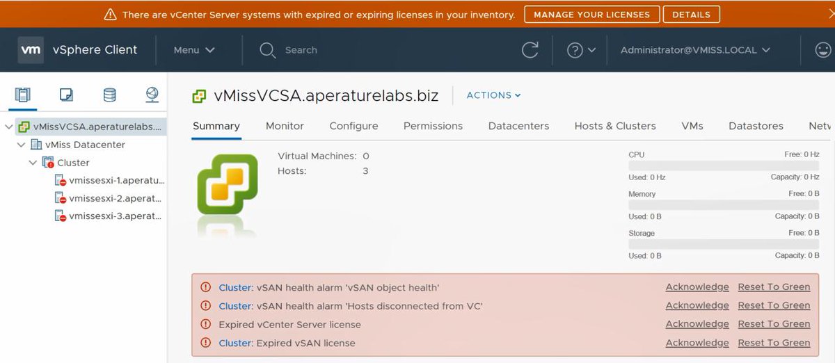 vmiss33's tweet photo. Things you don't want to see when you log into #vSphere - here is how to enter licenses with the #vSphereClient and avoid disruption! https://t.co/npb0iUF9qW #vSAN #vExpert https://t.co/Kn0x4LjdXm