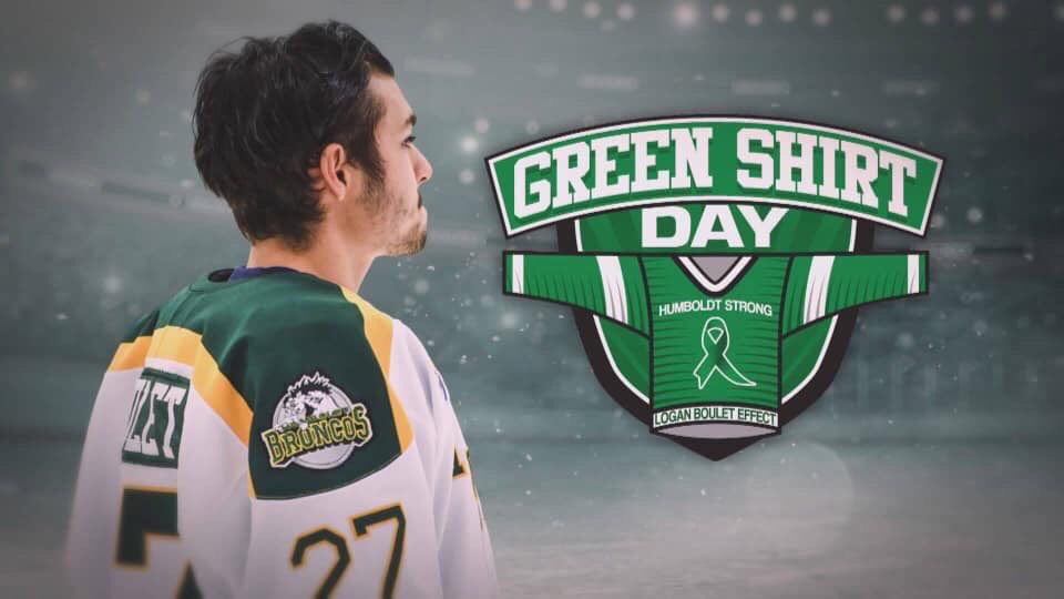 Hey Falcons! Don’t forget to get your green shirts ready to wear on Monday! Raise awareness for organ donation and honour Logan Boulet! #greenshirtday #loganbouleteffect #organdonation #talktoyourfamily