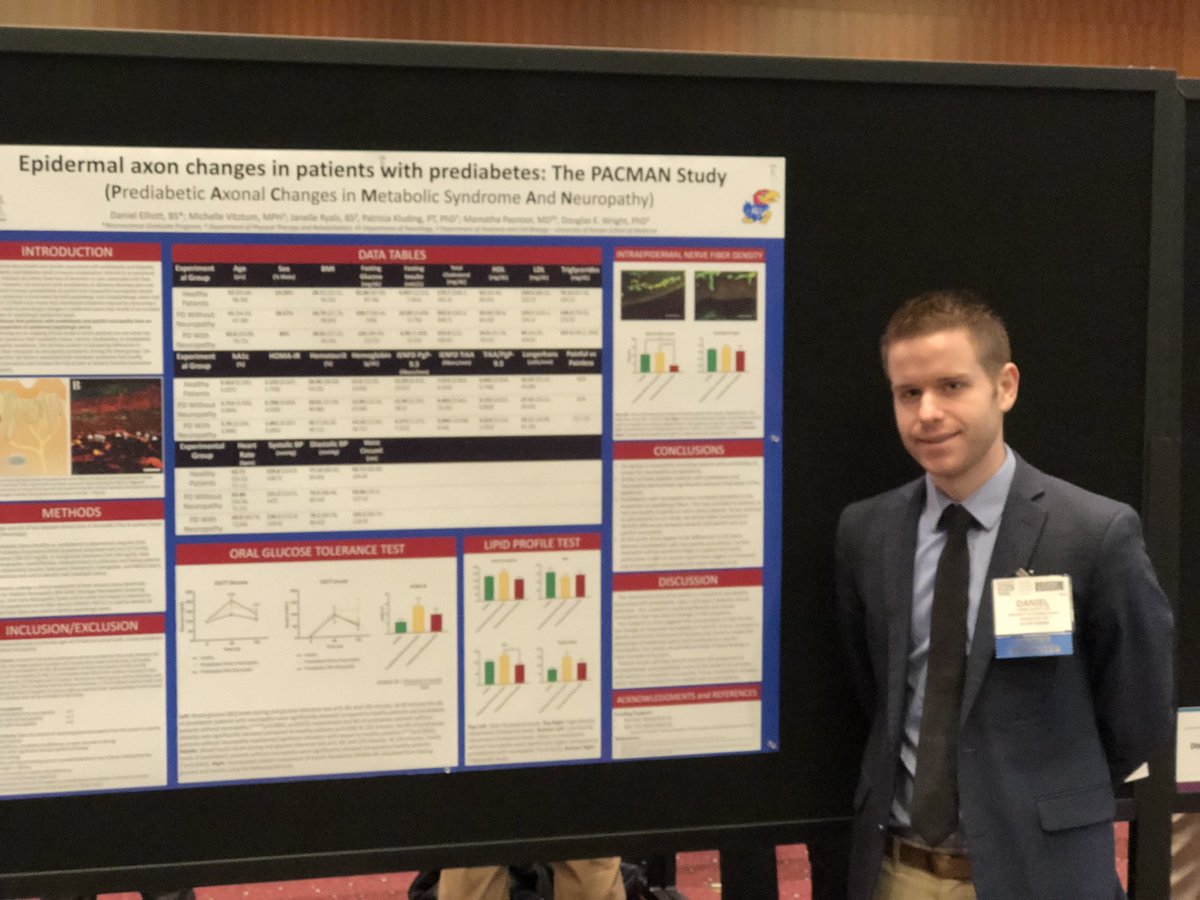 DEW_Neuropathy's tweet photo. Good job by Wright Lab students Dan Elliott and Yen Yu at the American Pain Society Meeting in Milwaukee this week! #APS2019 @yenwuyen #wrightlab https://t.co/1VOKTheJxQ