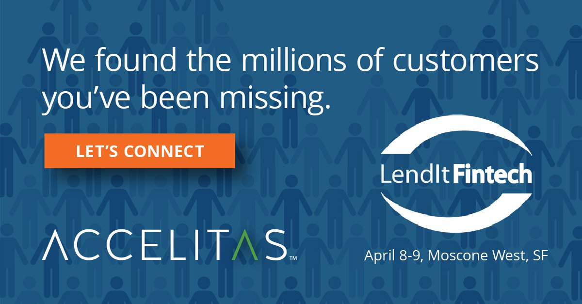 Accelitas's tweet image. We can&apos;t wait to meet you at @LendIt in San Francisco - let&apos;s connect! hubs.ly/H0hfPvF0 #onlinelending #creditrisk