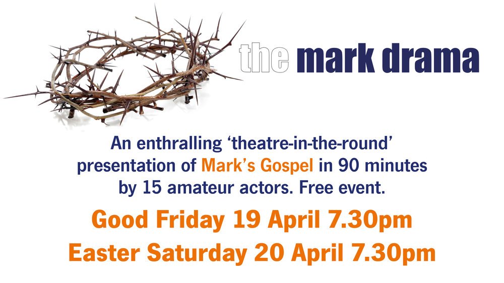 CC_Cambridge's tweet photo. It's just one week til the Mark Drama. A brilliant opportunity to see Mark's gospel acted out in 90 minutes. https://t.co/r20stxfSWd