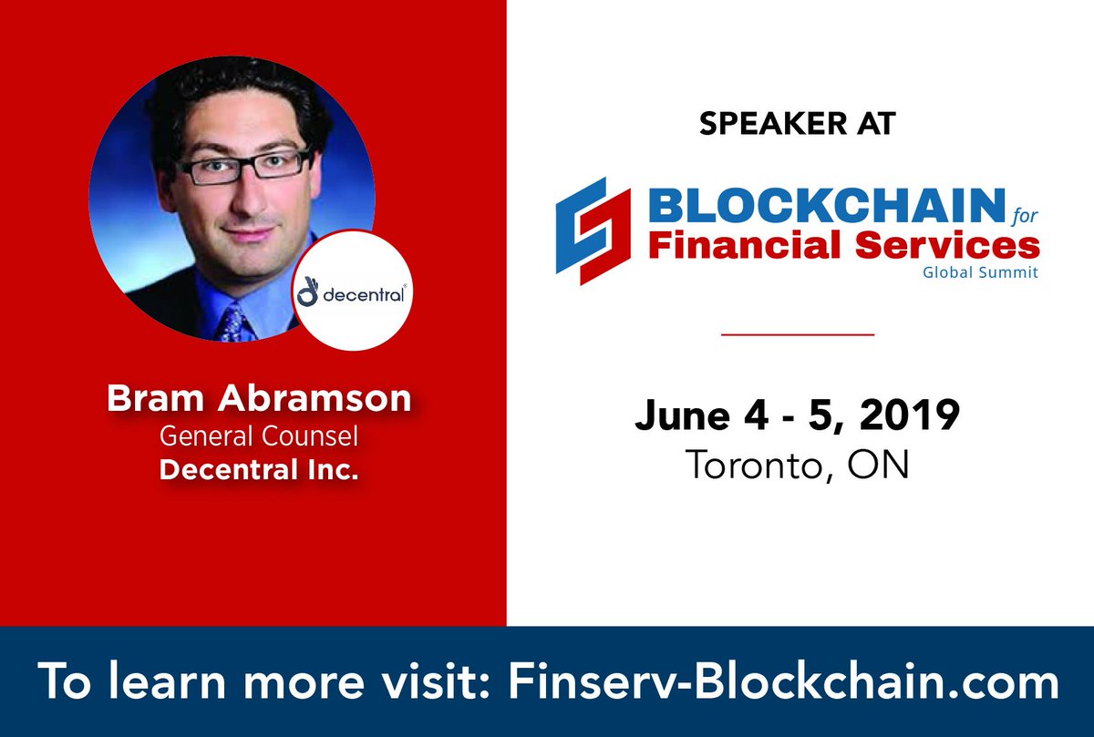 INDUSTRY EXPERTS INSIGHTS.
#Blockchain is evolving. Therefore blockchain #law is evolving too. Hear what <a href="/bramabramson/">Bram Abramson</a> from <a href="/DECENTRALca/">Decentral</a> and Usman Sheikh from <a href="/gowlingwlg/">Gowling WLG</a> have to say about newest blockchain law updates, #DLT, and #compliance at our #event: bit.ly/2HJ93DM