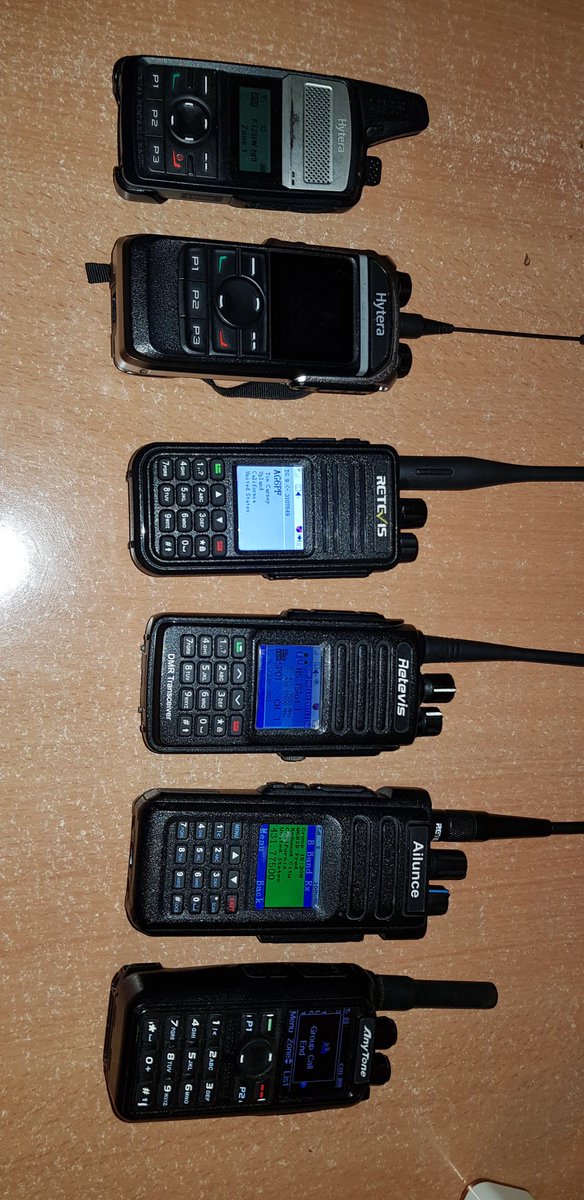 StephCLT's tweet photo. The pocket family: Hytera #pd365 #pd665, Retevis #rt3s #md390, Ailunce #Hd1, Anytone #d868UV https://t.co/cZZpap5v80