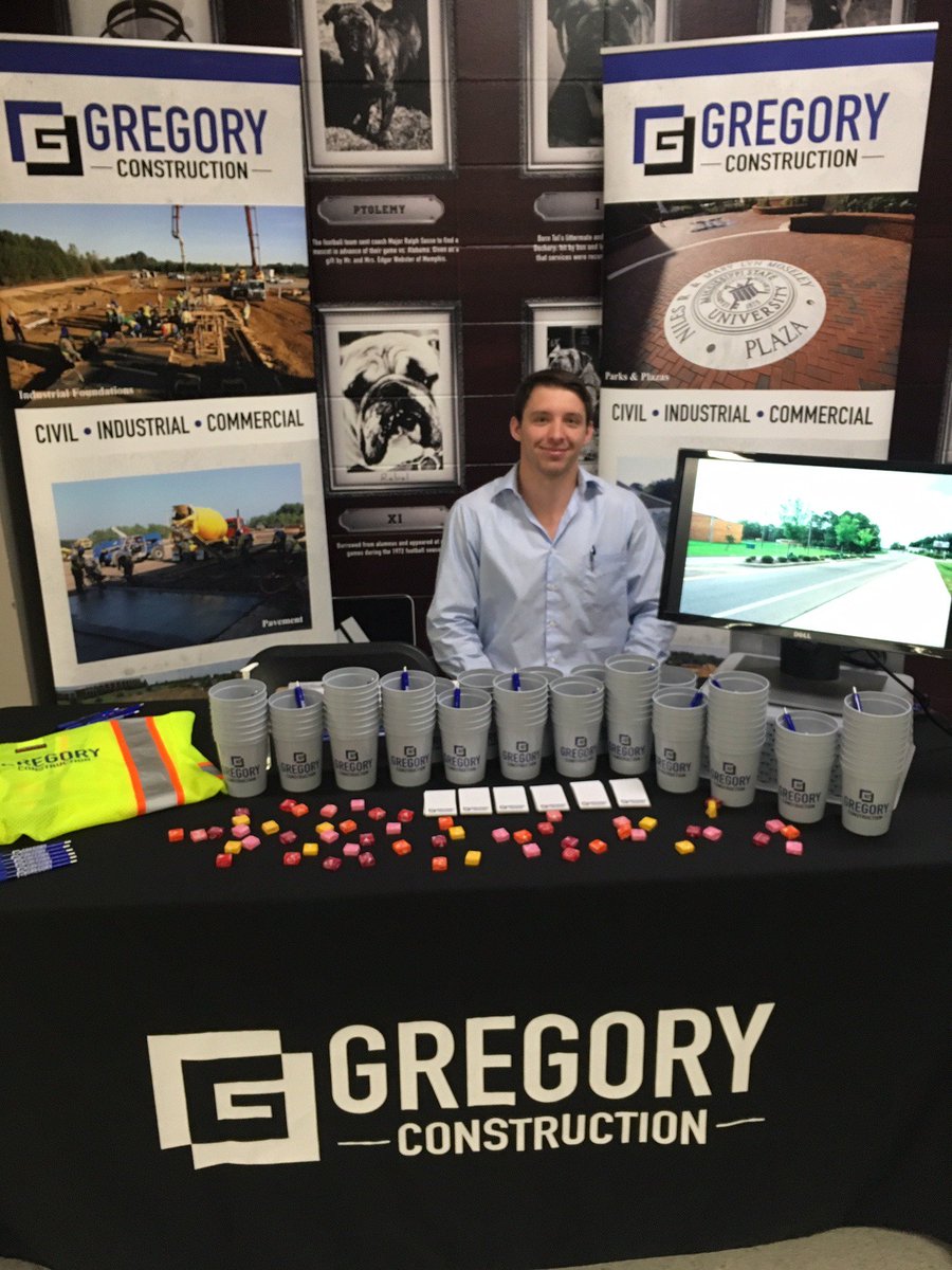 gregoryconst's tweet photo. Austin Miles&Jacki Wood had the opportunity to attend two #JobFair this week at #EMCC & #msstate. They spoke with students about #JobOpportunities at our #ColumbusMS #MadisonMS & #HuntsvilleAL offices & job sites. #constructionnews #GregoryConstruction #concrete #ConstructionJobs https://t.co/lP1KX8Pwgf