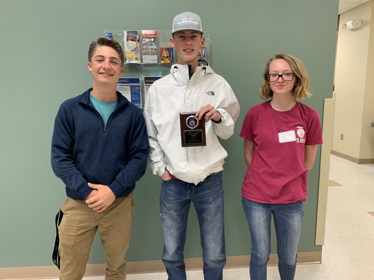 sjhs_ffa's tweet photo. Forestry 1st place!!  Floriculture 3rd place overall!! Great job to these teams and individuals!! https://t.co/Ah3jzaSsjc