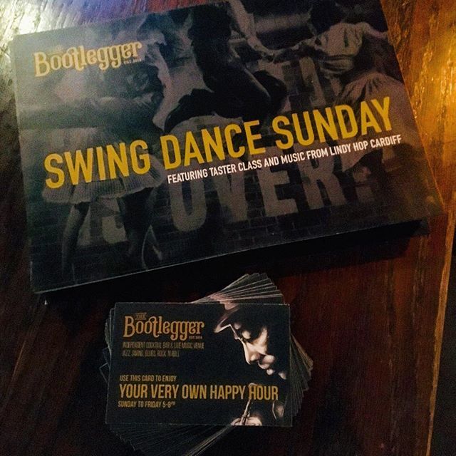 Massive thanks to the crew at @cardiff_bootlegger for these beautiful flyers! We can now spread the #lindylove even more and let #Cardiff know about our awesome swinging night there. Also we now have our own special #happyhour cards for dancers so you ca… bit.ly/2K9qnDU