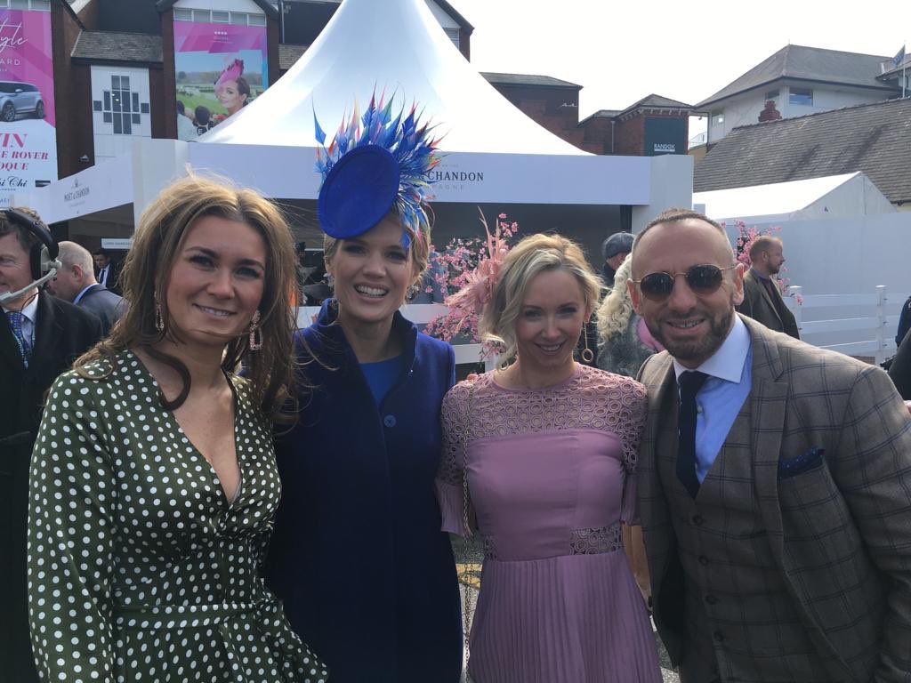 Great meeting <a href="/CharlotteHawkns/">Charlotte Hawkins</a> and Mark Haynes today <a href="/AintreeRaces/">Aintree Racecourse</a> #lovelypeople