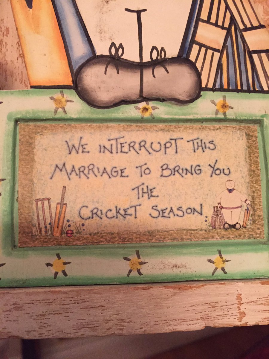 To the #cricket wife’s and husband’s it’s just about that time
