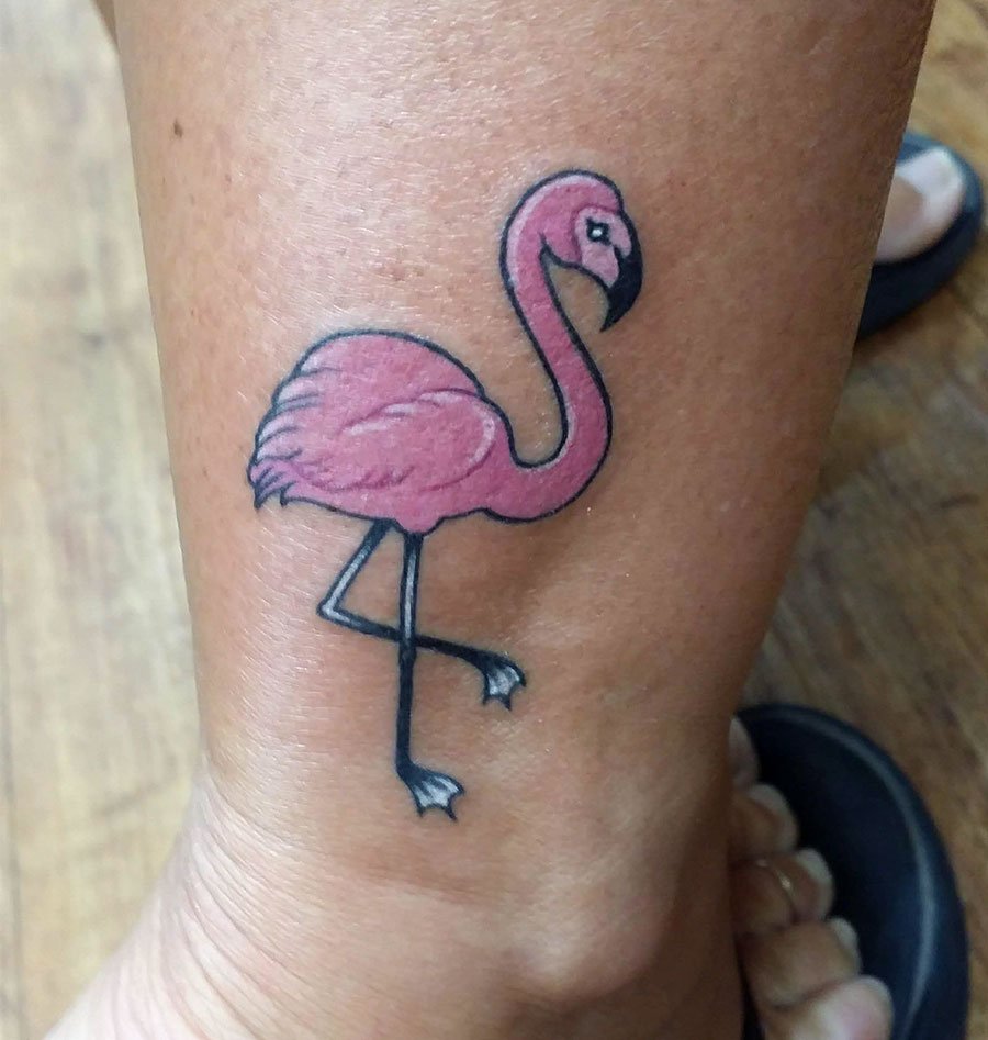Flamingo Forearm Tattoo