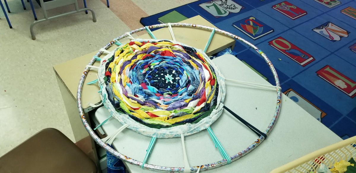 CreateWithCarr's tweet image. This week in the art room! Oragami,  glazing flat, collaborative hula hoop weaving and more! #centersd #icebulldogs @ICEBULLDOGS @CenterSD