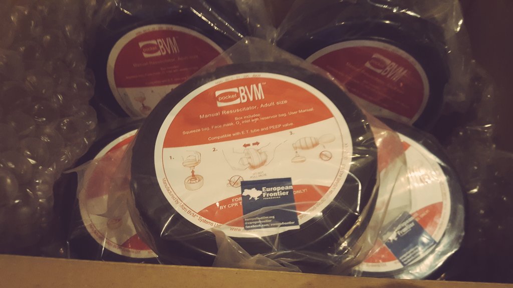EuropeFrontier's tweet photo. Another shipment on its way to #Ukraine - 5 #PocketBVM and 3 #BIG intraosseous injection devices.
These will help save lives - happy Friday and thank you for your support, #lifesavers https://t.co/orr39yFbJu