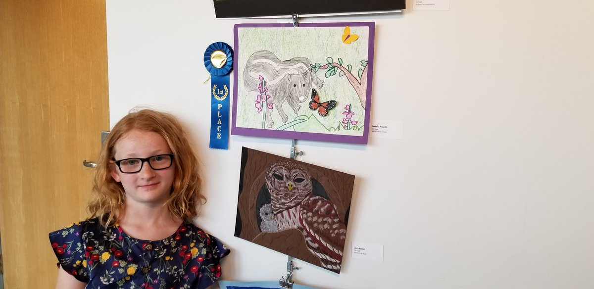 CreateWithCarr's tweet image. So proud of out students in the Nature in Your Neighborhood exhibition! Congrats to our 1st place and 3rd place winners! #icebulldogs #centersd @ICEBULLDOGS @CenterSD @gorman