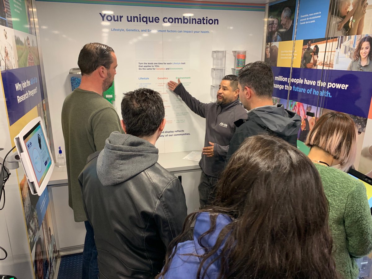 VibrentHealth's tweet image. Home on the road. The All of Us Journey mobile exhibit stopped by Vibrent, where staff got to experience the interactive #apps developed by our very own UX/UI teams, to educate visitors about @AllofUsResearch Program.