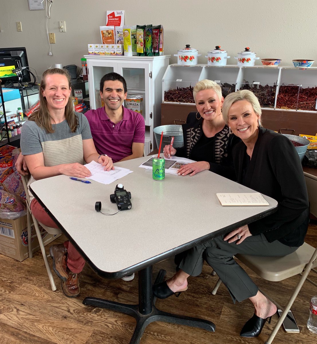 Lynne's in Searcy, AR, kicking off a new <a href="/smbizrevolution/">Small Biz Revolution</a> project at the family-run El Mercado Cavadas annnd somehow they talked her into a pinata. (Despite TSA considerations, they are not taking no for an answer.)