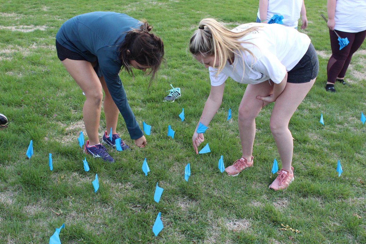 MSSU_ASA's tweet photo. The ladies of AΣA created this ribbon on campus for Sexual Assault Awareness Month. This month we will be hosting Take Back the Night, a rally dedicated to ending sexual assault. Please join us April 25th at 7 PM in Robert W. Plaster Auditorium. 💙
#MSSUASA #MSSUTBTN https://t.co/S0UQnVfUwO