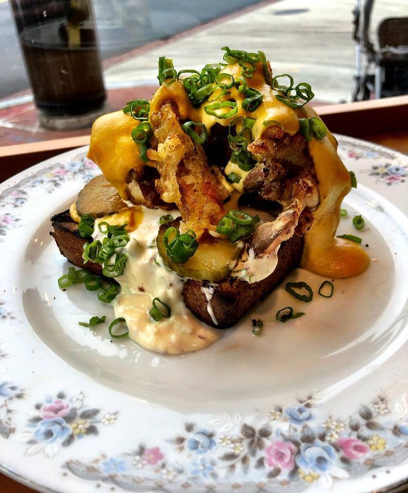 Fun fact about <a href="/EatAtElle/">elle DC</a>'s Chef Brad Deboy. The dude has an unwavering obsession with <a href="/McDonalds/">McDonald's</a> Filet-O-Fish sandwiches. I learned this interviewing him yesterday. He just rolled out a version at his restaurant using #softshell crab. It. Looks. Like. This. Photo by <a href="/braddeboy/">brad deboy</a>.