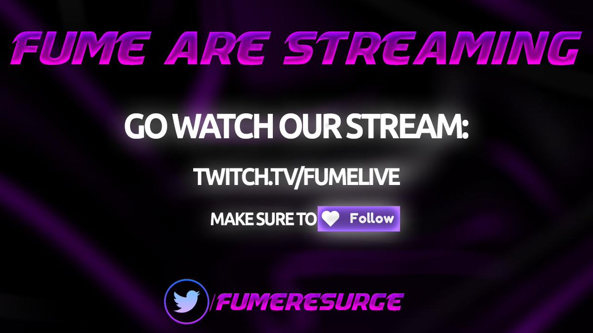 We Are Live On Twitch!
twitch.tv/FuMeLive
#TeamFuMe