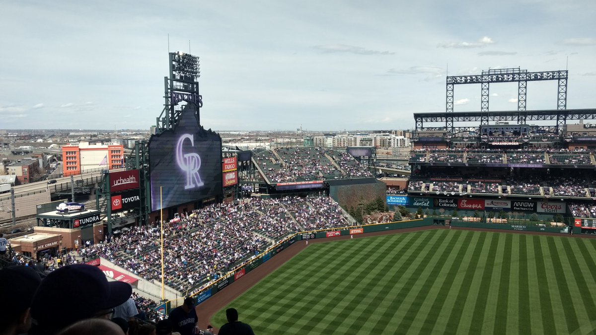 cp_warner's tweet photo. Happy #OpeningDay , @Rockies!! #ilovecoorsfield #gorockies https://t.co/xTxQCIhPQD