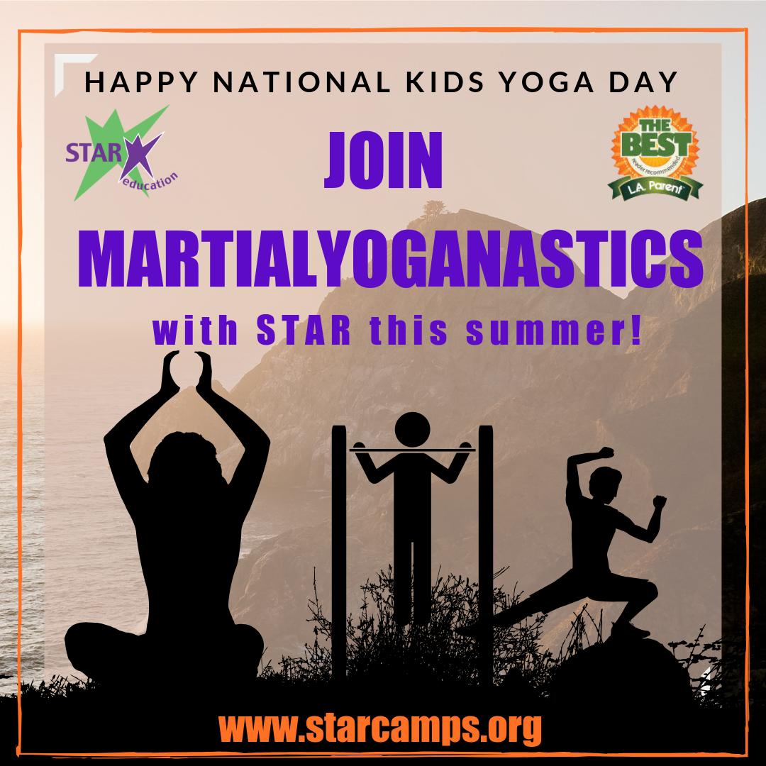 STAReducation's tweet photo. Did you know today is Kids Yoga Day? And did you know that STAR is offering MartialYogaNastics &amp; Chocolate at 7 different locations! Learn more at
https://t.co/vQBjYIZ0oL
#yoga #kidsyogaday #martialarts #gymnastics #martialyoganastics #starsummercamps #summercamp #losangeles https://t.co/m9FPprI4xp