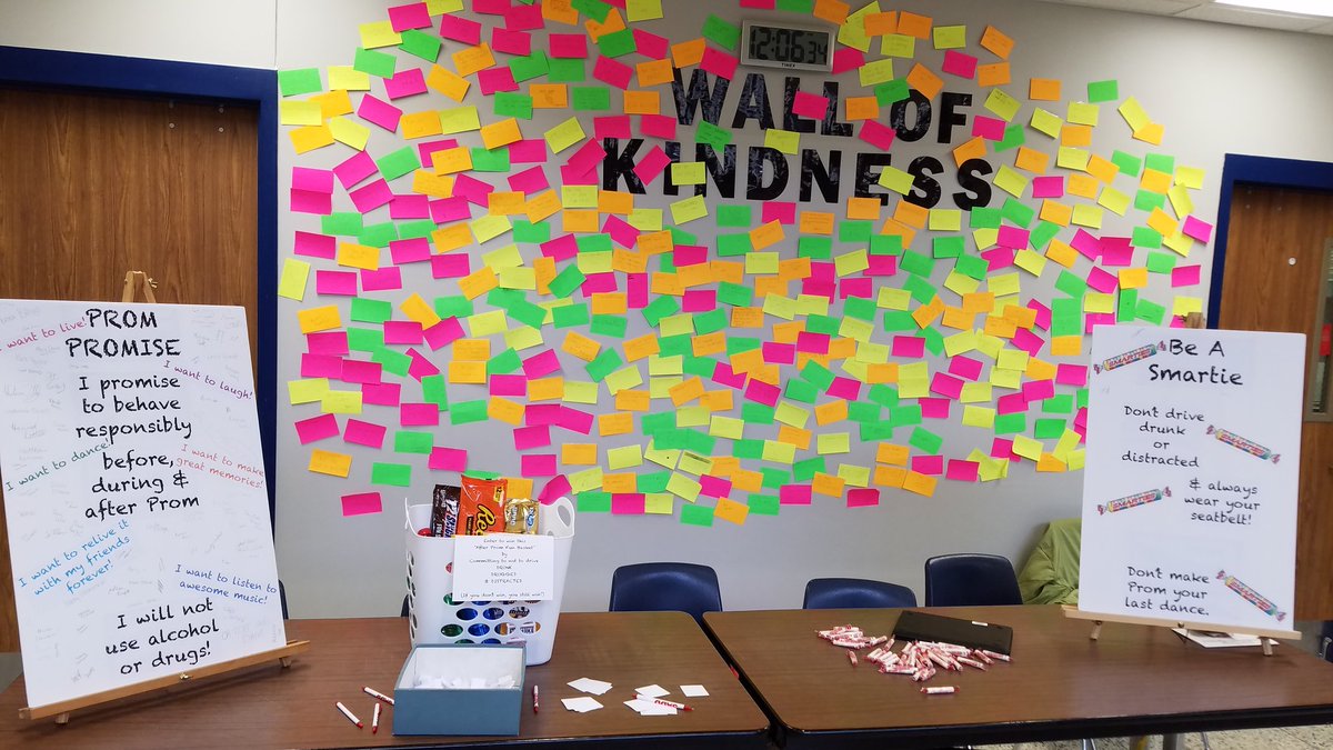 We had a ton of NMHS of students pledge to be drug/alcohol free today at lunch. Don't forget to come see our table tomorrow night at after prom!