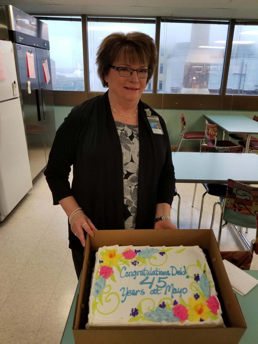RoeunIm's tweet photo. @MayoEmployees @mayocliniclabs @MayoClinicPath Congratulations to my colleague Debbie Bennes on 45 years @MayoClinic She has literally trained thousands of students, residents, and fellows in her time.  Thanks for your dedication to laboratory education! https://t.co/Si5m9LQv8V