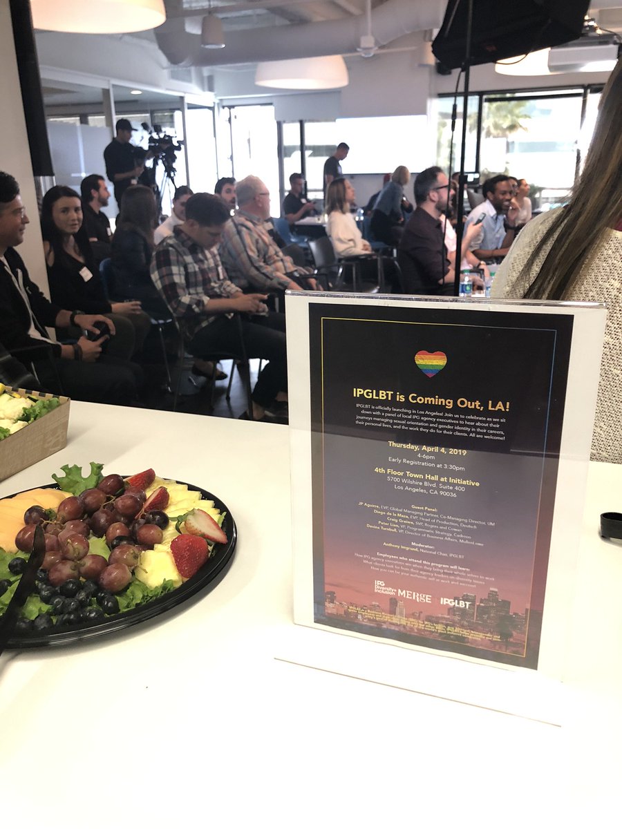 InitiativeWW's tweet photo. #IPGLBT held its official launch at our L.A. office yesterday! Our very own Tom Rothenberg, Global Chief Client Officer at #Initiative/Global President of Rufus, welcomed panelists, including executives from @UMWorldwide @DeutschInc @rogersandcowan @Cadreon_IPG @mullenloweus https://t.co/JsCtNEQJaa
