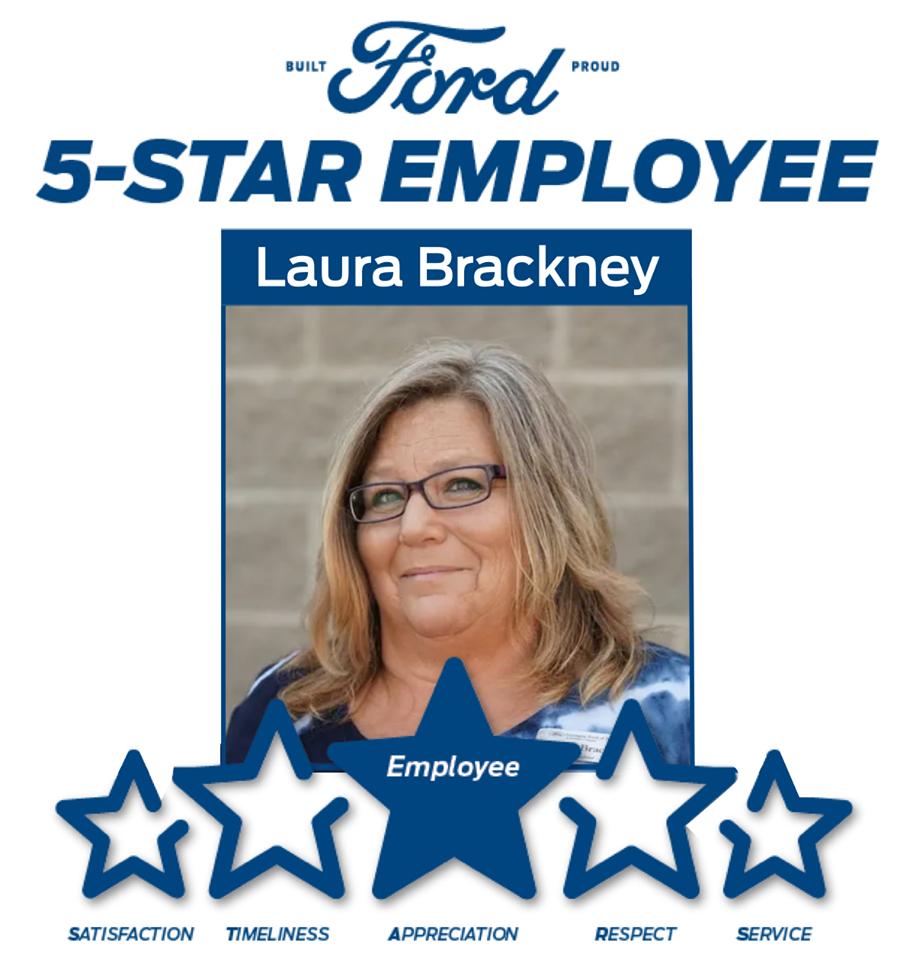 Congratulations to Laura Brackney on the achievement of our Ford 5-Star Employee of the Month! Laura has been with us for almost 2 years as one of our Full-Time Cashiers. Her favorite part about working at Germain is everyone feeling like one big family!