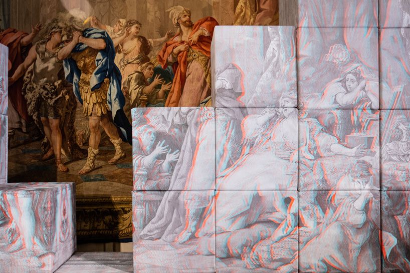 designboom's tweet photo. alcantara stages de/code exhibition in the tapestry rooms of milan's royal palace
https://t.co/0BztiVlKzl https://t.co/P1GrPx4jXM