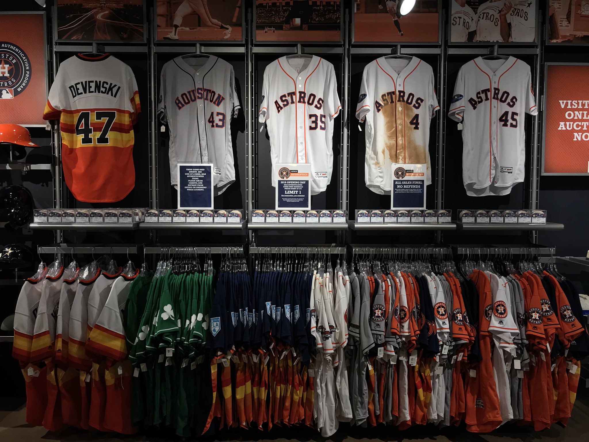 Mike Acosta on X: Check out Astros Authentics at its new location inside  Minute Maid Park on the Mezzanine Level at Section 255. You can also find  new auctions every week at