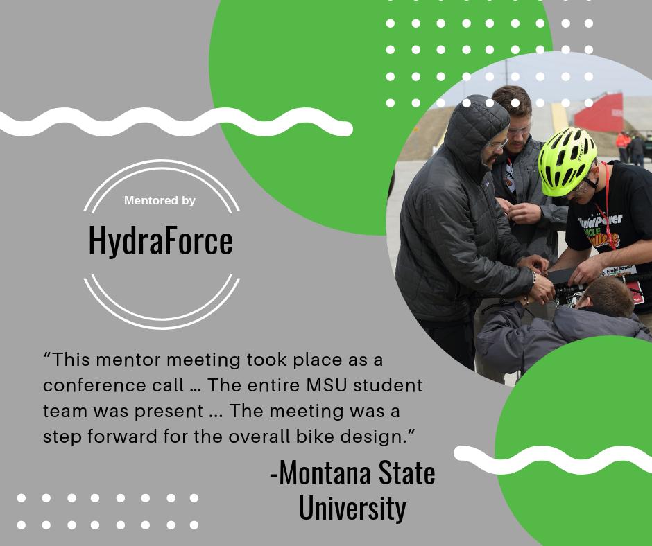 TheNFPA's tweet photo. The #FluidPowerVehicleChallenge team from @montanastate recently met with their industry mentor ahead of next week's challenge. #FPVC #STEM #engineering https://t.co/hDtGv0es26