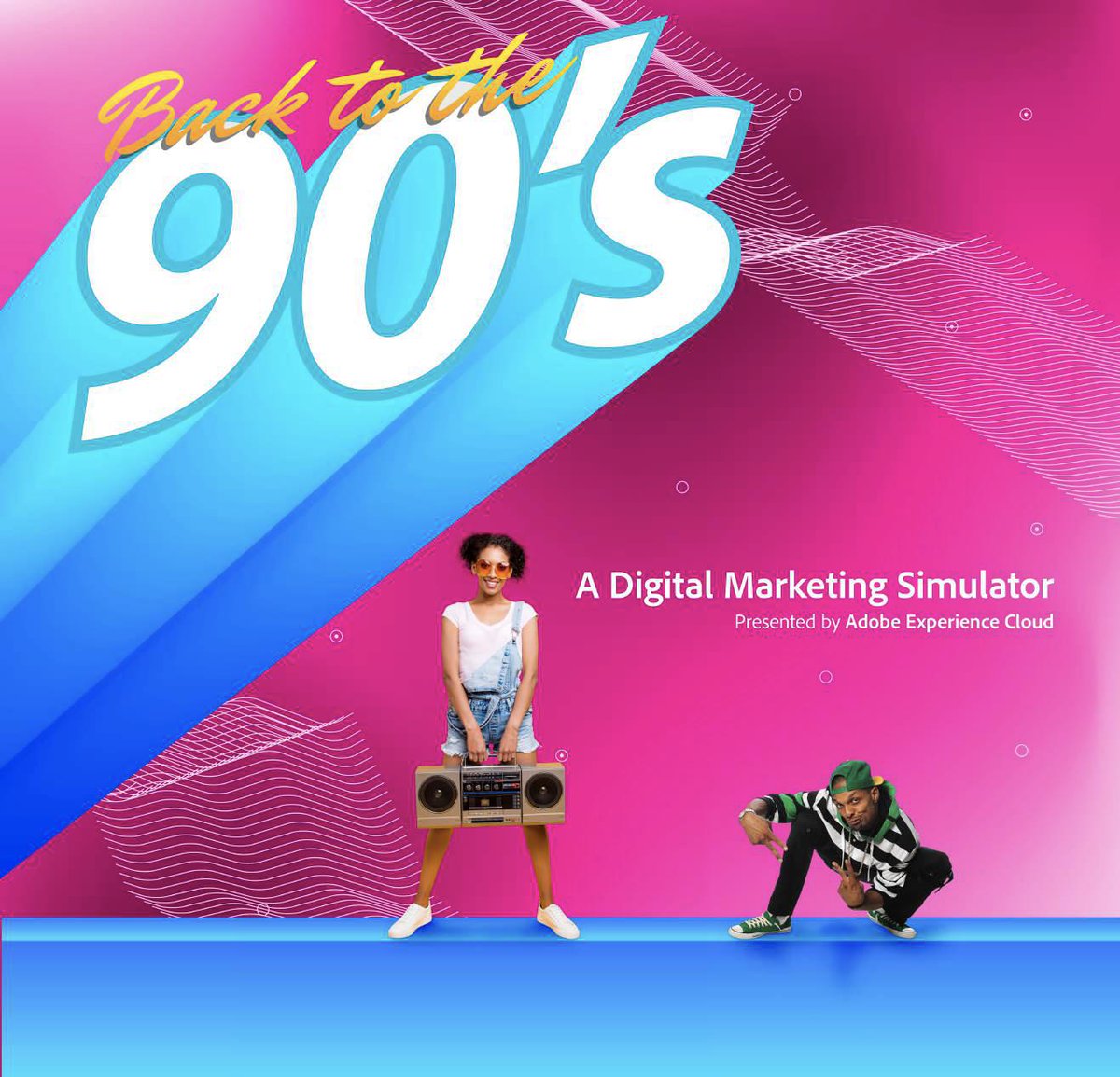 Adobe's tweet photo. In honor of the 25th anniversary of digital advertising, we took a trip back to the 90’s at #AdobeSummit. Relive marketing moments of the past: https://t.co/c1uZErPmlj https://t.co/SbphHaZfCm