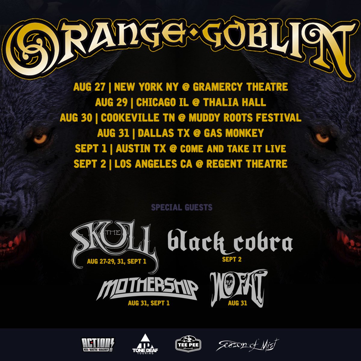 End of summer with Orange Goblin! #orangegoblin #mothership #wofatband #blackcobra #summer2019