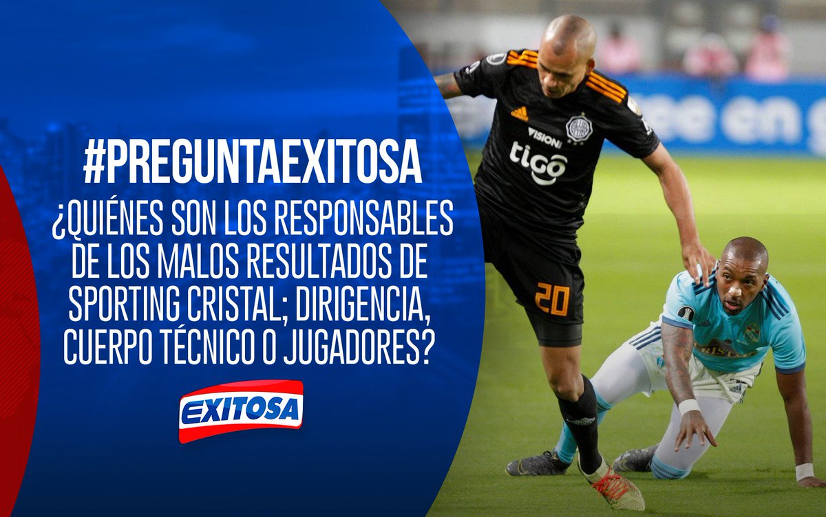 ⚽🔴📣 ¡Participa en la pregunta de #ExitosaDeportes!

¿Quiénes son los responsables de los malos resultados de <a href="/ClubSCristal/">Club Sporting Cristal</a>; dirigencia, comando técnico o jugadores?

Tus comentarios serán leídos <a href="/gonzaperucarajo/">Gonzalo Nuñez Andrade</a>, <a href="/tutigrilloperu/">Carlos Alberto Navarro</a>, <a href="/GodosElejalder/">Elejalder Godos</a> y @oscarpaz20