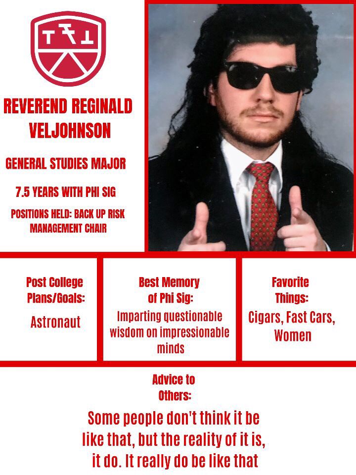 PittStatePhiSig's tweet image. Double Feature!
Reverend Brother Veljohnson is not a member you see around often, but you will definitely notice him if he is by the pure alpha prowess that he radiates.