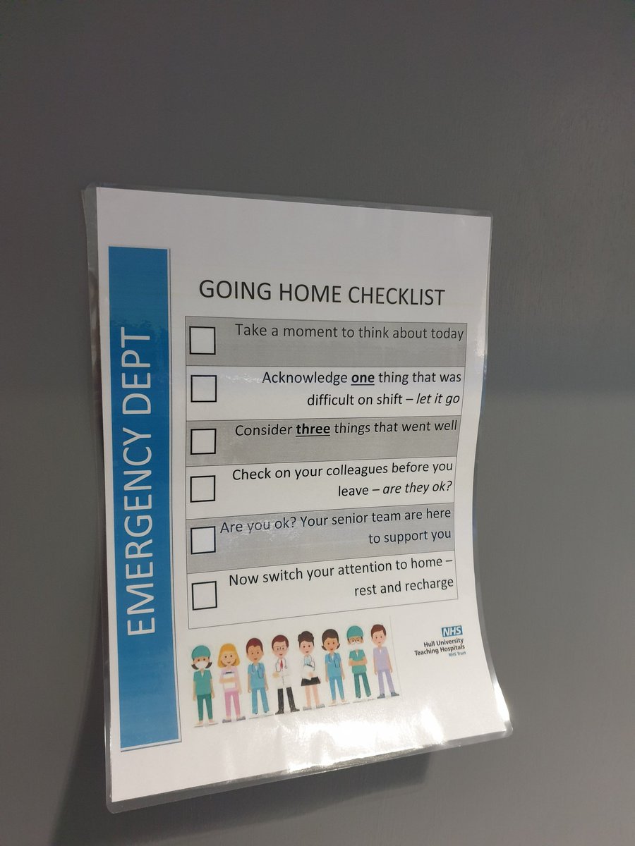 Great to see this up in @EmergencyHull @HullHospitals .We devote all our time and energies to looking after others. Important to look after ourselves so we can come back fresh everytime and for a long time. #remarkablepeople #extraordinaryplace #NHS70