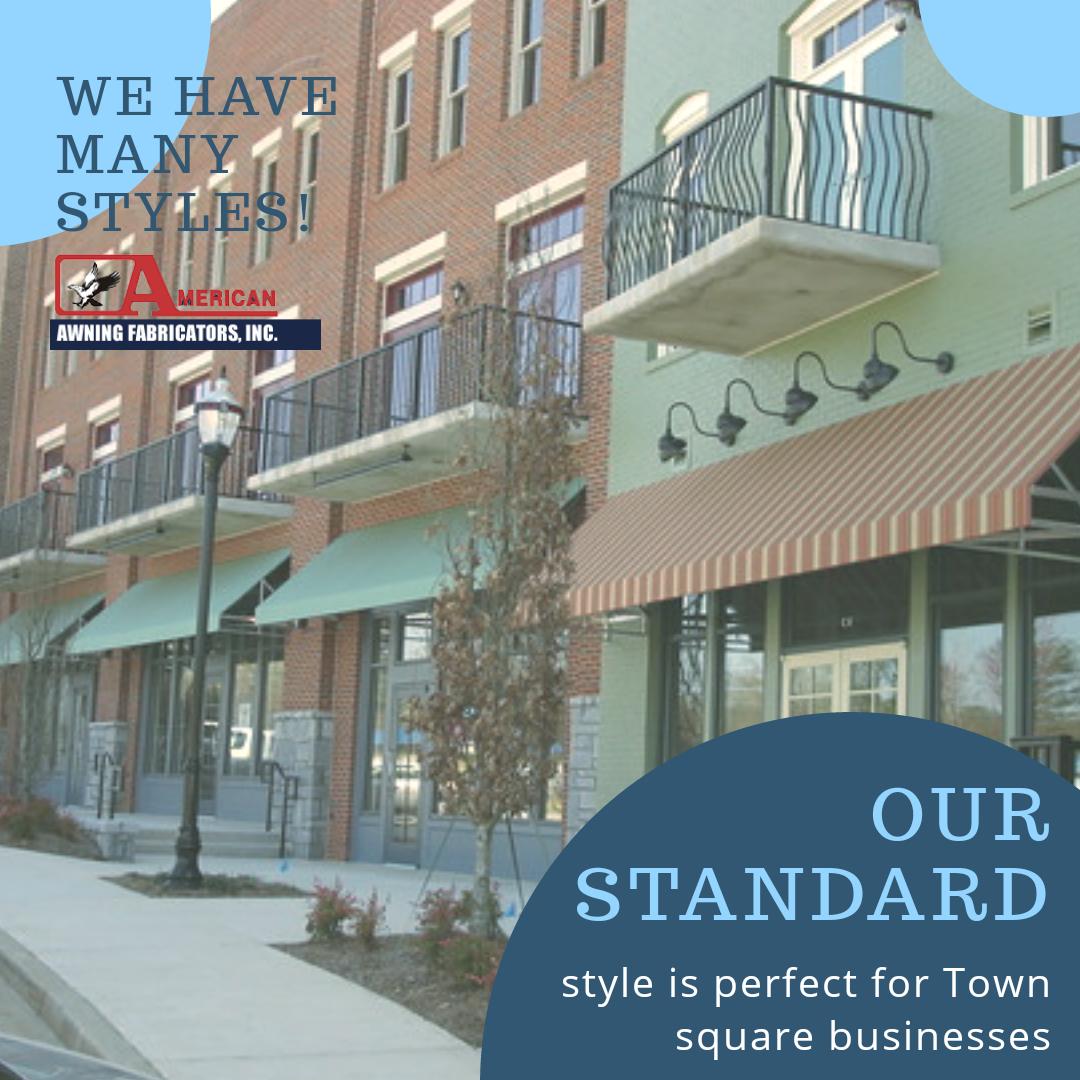 AFabricators's tweet image. If your business is in the Town square and you&apos;re looking to provide shade and increase foot traffic, our standard style awnings are perfect for you! Visit goo.gl/gpPM94 or call us today at (678) 898-9426.
#AmericanAwningFabricators #CommercialAwnings#StandardStyle