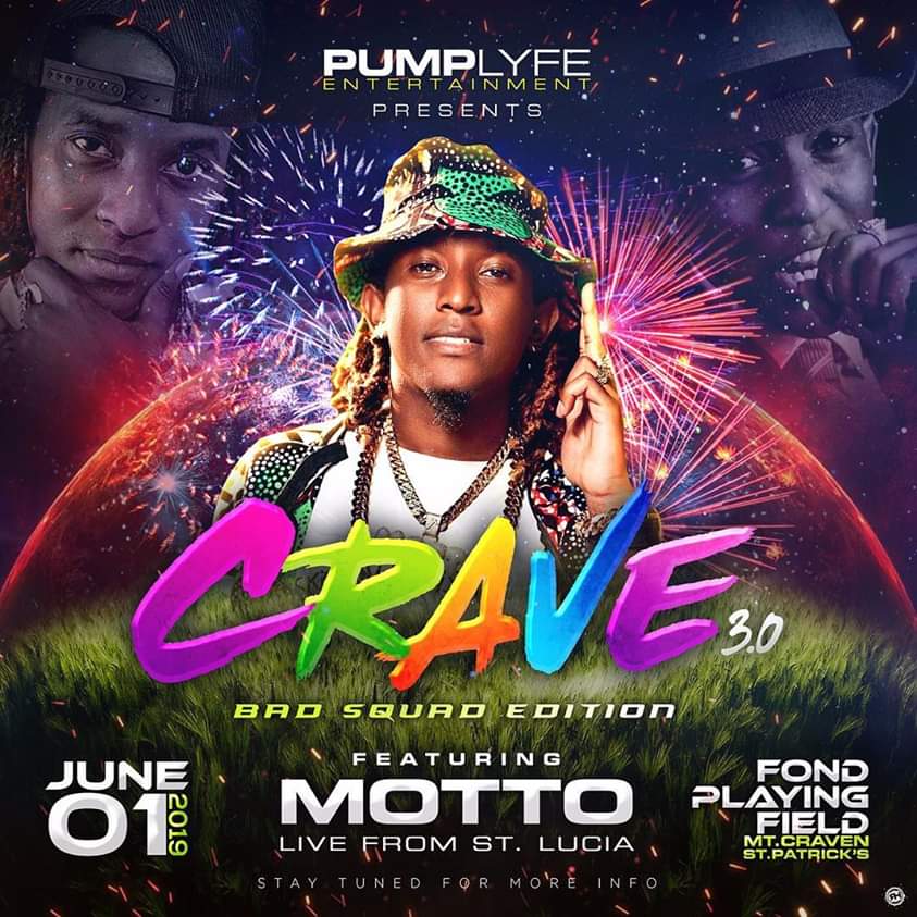 CRAVE 3.0 GONNA BE BARE HEAT 🔥💯 AS <a href="/motto_ilovesoca/">Lashley Winter</a> IS ABOUT TO COME TURN IT UP WITH US THIS YEAR 💯🔥 BIGGER VENUE, TOP ARTISTE &amp; DJS, MORE MAS, REAL VIBZ 🔥 JUNE 1ST IS WHERE SPICE MAS STARTS #pumplyfeentertainment #motto #crave3 #grenadafete #spicemas2019 #carnivalstarter