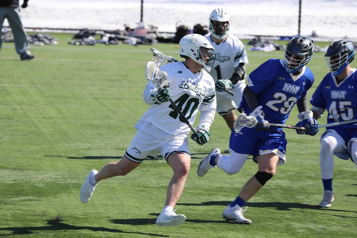LeMoyneMLax's tweet photo. Top 10 battle tomorrow!  We take on #7 Pace at 12pm!  Let’s go Phins! 🐬🎥#HY https://t.co/LwHjPx5gmQ