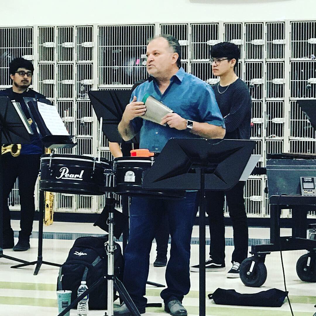dvhspercussion's tweet photo. Some photos from yesterday’s FANTASTIC clinic at Del Valle High School from Lalo Davila! The stories and knowledge shared were phenomenal! Thank you Mr. Davila! https://t.co/LoO3bc2u6u