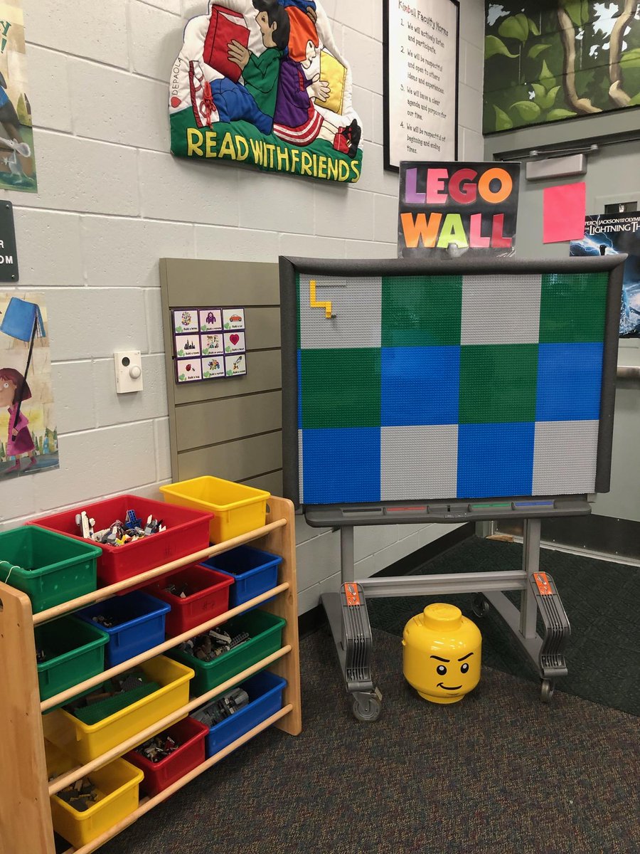 LmsFields's tweet photo. Our fabulous art teacher repurposed a portable smart board so our Ss can begin creating...and its removable! #hcpsstem @hubofschool @Kimbell_HCPS #WeClimbTogether #legowall https://t.co/NWHZkUVkOp